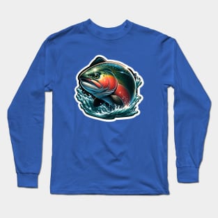 A glistening portrait of a salmon in a stream. Long Sleeve T-Shirt